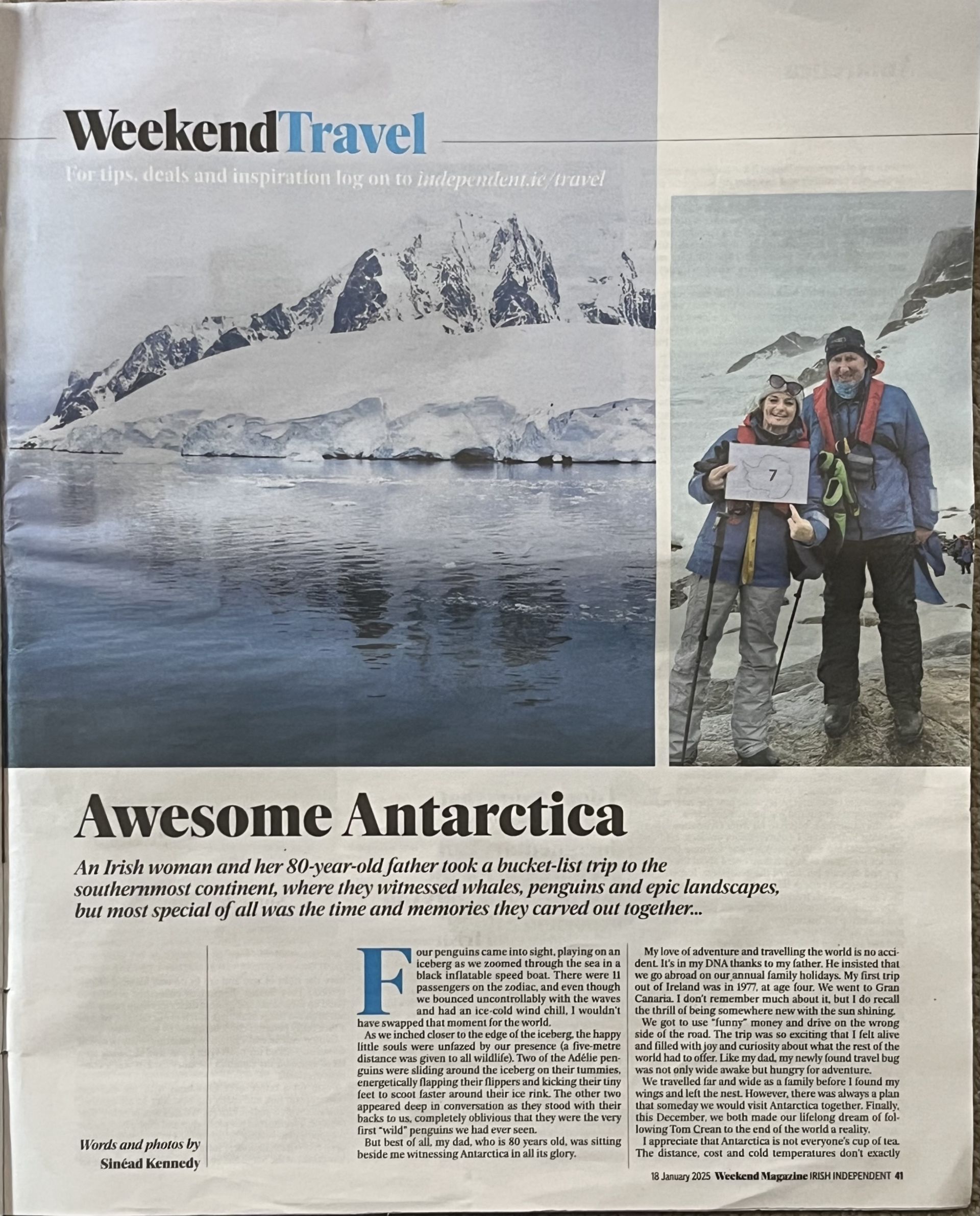 Sinead Kennedy travel and lifestyle writer antarctica